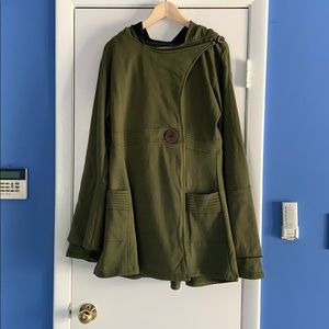 Norden arts fit and flare hooded fleece jacket